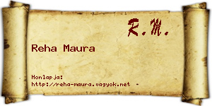 Reha Maura névjegykártya